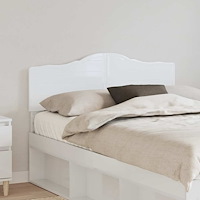 vidaXL Huvudgavel med huvudgavel Glansig Vit 120 cm Konstruerat trä