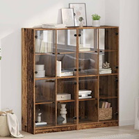 vidaXL Skåp 2 pcs Gammalt trä 136 x 37 x 142 cm Konstruerat trä