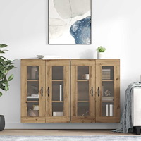 vidaXL Väggmonterade Skåp 2 pcs Artisan Ek 69,5 x 34 x 90 cm