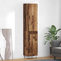 vidaXL Skåp Gammalt trä 69,5 x 34 x 180 cm Konstruerat trä