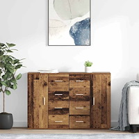 vidaXL Skåp Corona 2 pcs Gammalt trä 59 x 39 x 80 cm Konstruerat trä