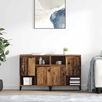 vidaXL Skåp 2 pcs Gammalt trä 60 x 35 x 70 cm Konstruerat trä