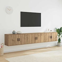 vidaXL Väggmonterad TV-byrå Set 3 pcs Artisan Ek 80 x 34,5 x 40 cm