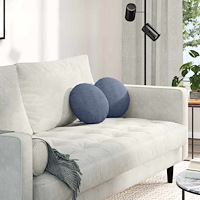 vidaXL Sittkuddar 2 pcs Blå Ø 30 cm Kordread tyg