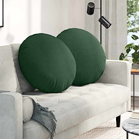 vidaXL Sittkuddar 2 pcs Mörkgrön Ø 80 cm Kordread tyg