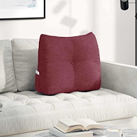 vidaXL Ryggkudde Vinröd 60 x 24 x 50 cm tyg