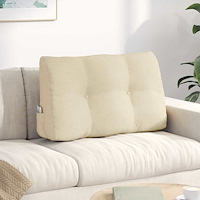 vidaXL Ryggkudde Kräm 80 x 24 x 50 cm tyg