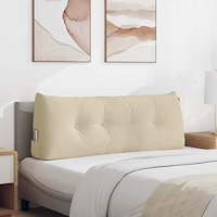 vidaXL Ryggkudde Kräm 120 x 24 x 50 cm tyg