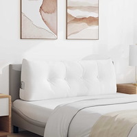 vidaXL Ryggkudde Vit 120 x 24 x 50 cm tyg