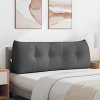 vidaXL Ryggkudde Mörkgrå 140 x 24 x 50 cm tyg