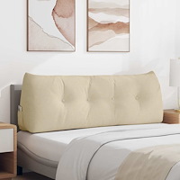 vidaXL Ryggkudde Kräm 140 x 24 x 50 cm tyg