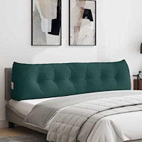 vidaXL Ryggkudde Mörkgrön 180 x 24 x 50 cm tyg