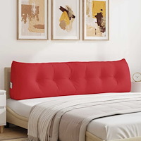 vidaXL Ryggkudde Röd 180 x 24 x 50 cm tyg