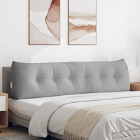 vidaXL Ryggkudde Moln Grå 180 x 24 x 50 cm tyg