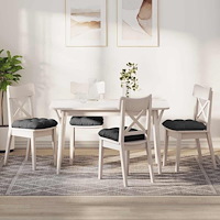 vidaXL Sittkuddar 4 pcs Mörkgrå 40 x 40 cm Kordread tyg