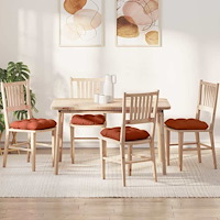 vidaXL Sittkuddar 4 pcs Röd orange 45 x 45 cm Kordread tyg