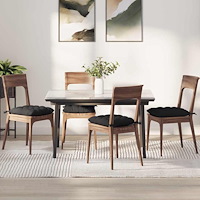 vidaXL Sittkuddar 4 pcs Svart 40 x 40 x 6 cm Mikrofiber