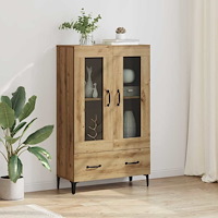 vidaXL Skåp Artisan Ek 70 x 31 x 115 cm Konstruerat trä och järn