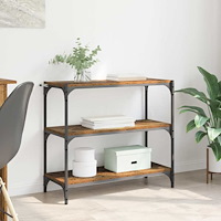 vidaXL Bokskåp Gammalt trä 80 x 33 x 70,5 cm Konstruerat trä och järn