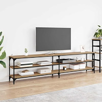 vidaXL TV-skåp Artisan Ek 200 x 30 x 50 cm Konstruerat trä och järn