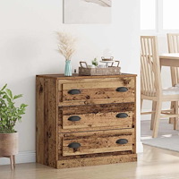 vidaXL Sideboard Gammalt trä 70 x 35,5 x 67,5 cm Konstruerat trä