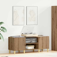 vidaXL Skivskåp Artisan Ek 121 x 38 x 48 cm Konstruerat trä