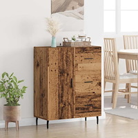 vidaXL Sideboard med låda Gammalt trä 69,5 x 34 x 90 cm