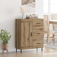 vidaXL Sideboard Artisan Ek 69,5 x 34 x 90 cm Konstruerat trä och järn