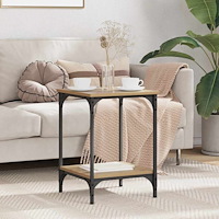 vidaXL Kaffeebord Artisan Ek 40 x 40 x 55 cm Konstruerat trä