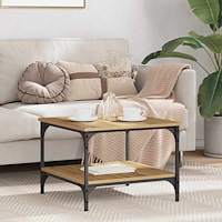 vidaXL Kaffeebord Artisan Ek 55 x 55 x 40 cm Konstruerat trä