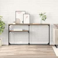 vidaXL Konsolbord Artisan Ek 145 x 22,5 x 75 cm Konstruerat trä