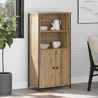 vidaXL Skåp Artisan Ek 62 x 36 x 121,5 cm Konstruerat trä