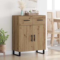 vidaXL Sideboard med låda Artisan Ek 69,5 x 34 x 90 cm Konstruerat trä