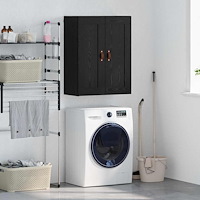 vidaXL Väggskåp Svart Ek 69,5 x 34 x 90 cm Konstruerat trä