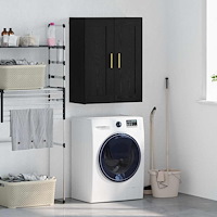 vidaXL Väggskåp Svart Ek 69,5 x 34 x 90 cm Konstruerat trä