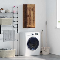 vidaXL Väggskåp Gammalt trä 34,5 x 34 x 90 cm Konstruerat trä