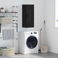 vidaXL Väggskåp Svart Ek 34,5 x 34 x 90 cm Konstruerat trä