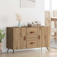 vidaXL Sideboard med låda Artisan Ek 100 x 36 x 60 cm Konstruerat trä