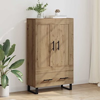 vidaXL Skåp med låda Artisan Ek 69,5 x 31 x 115 cm Konstruerat trä