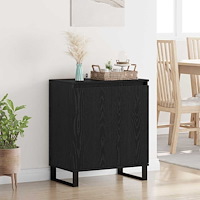 vidaXL Sideboard Svart Ek 60 x 35 x 70 cm Konstruerat trä