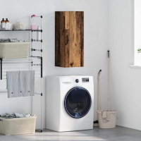 vidaXL Väggskåp Gammalt trä 34,5 x 34 x 90 cm Konstruerat trä