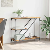 vidaXL Konsolbord Gammalt trä 88,5 x 30 x 75 cm Konstruerat trä