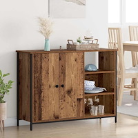 vidaXL Sideboard Gammalt trä 100 x 33 x 75 cm Konstruerat trä
