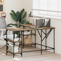 vidaXL Skrivbord Artisan Ek 139 x 139 x 75 cm Konstruerat trä