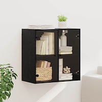 vidaXL Väggskåp Svart Ek 68 x 37 x 68,5 cm Konstruerat trä