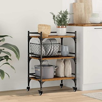 vidaXL Köksvagn Gammalt trä 50 x 35 x 75.5 cm Konstruerat trä