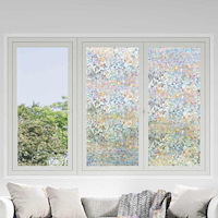 vidaXL Statisk fönsterfilm 3D Regnbågsmönster 45 x 2000 cm PVC