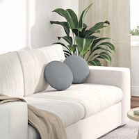 vidaXL Sittkuddar 2 pcs Ljusgrå Ø30 x 13 cm tyg