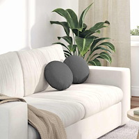 vidaXL Sittkuddar 2 pcs Mörkgrå Ø30 x 13 cm tyg