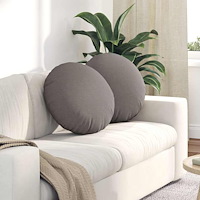 vidaXL Sittkuddar 2 pcs Taupe Ø50 x 19 cm tyg